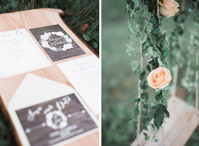 hochzeit, peach, hochzeitseinladungen, papeterie