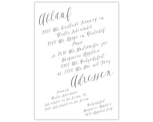 Hochzeitseinladung, modern, Kalligraphie, Schreibschrift, stylish