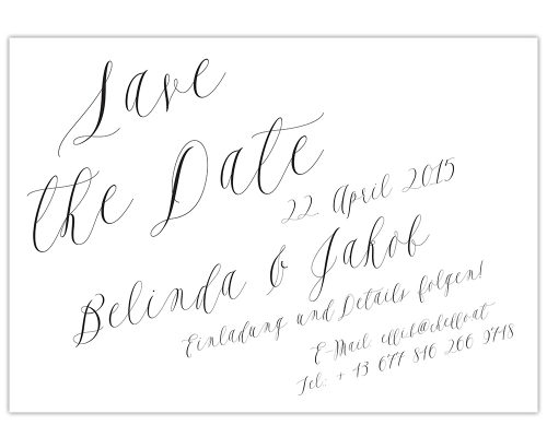 Save the Date, modern, Kalligraphie, Schreibschrift, Hochzeit