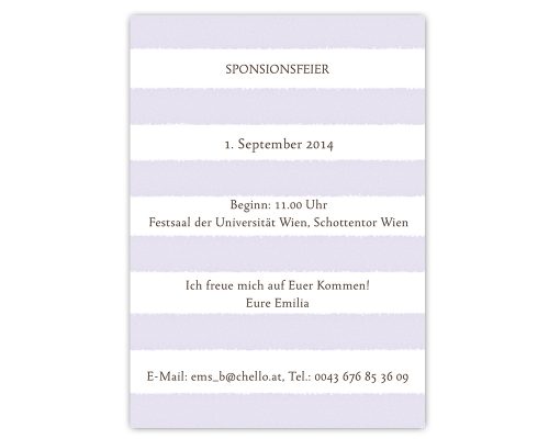 sponsionseinladung, modern, design, sponsionsfeier