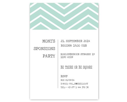 sponsionseinladung, modern, design, sponsionsfeier