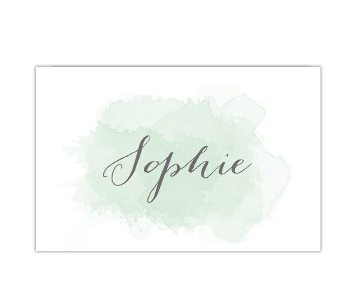 Namenskärtchen, modern, Hochzeit, Tischdeko, watercolor