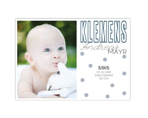 Geburtskarte, Geburtsanzeige, babykarte, modern, foto