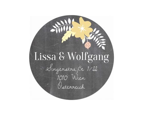 sticker, absender, hochzeit, chalkboard, vintage