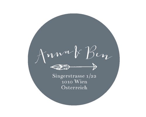 Absendersticker, federn, boho, behemian