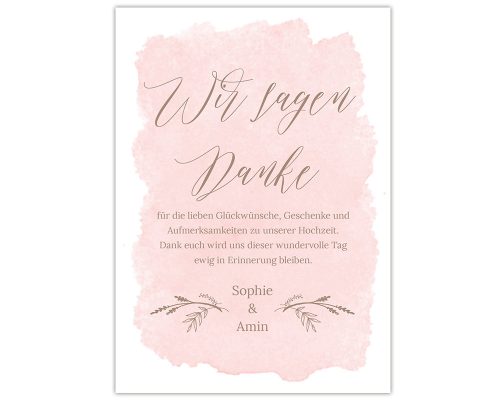 dankeskarte zur hochzeit